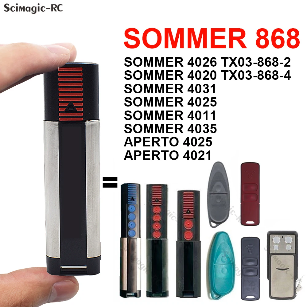 

Пульт дистанционного управления SOMMER APERTO для гаражных дверей, 868 МГц, SOMMER 4025 4026 4020 4011 4031