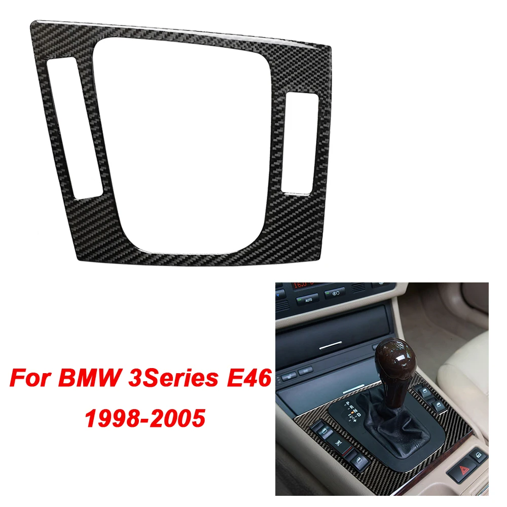 

For BMW 3Series E46 1998-2005 Carbon Fiber Gear Shift Panel Cover Trim Car Stickers Decoration Decal Trim LHD Accessories