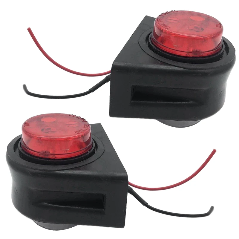 

2 шт. износостойкие Автомобильные Боковые габаритные огни, 12 светодиодов, 10-30 в, индикатор плоской лампы для автомобиля, яркие боковые габари...