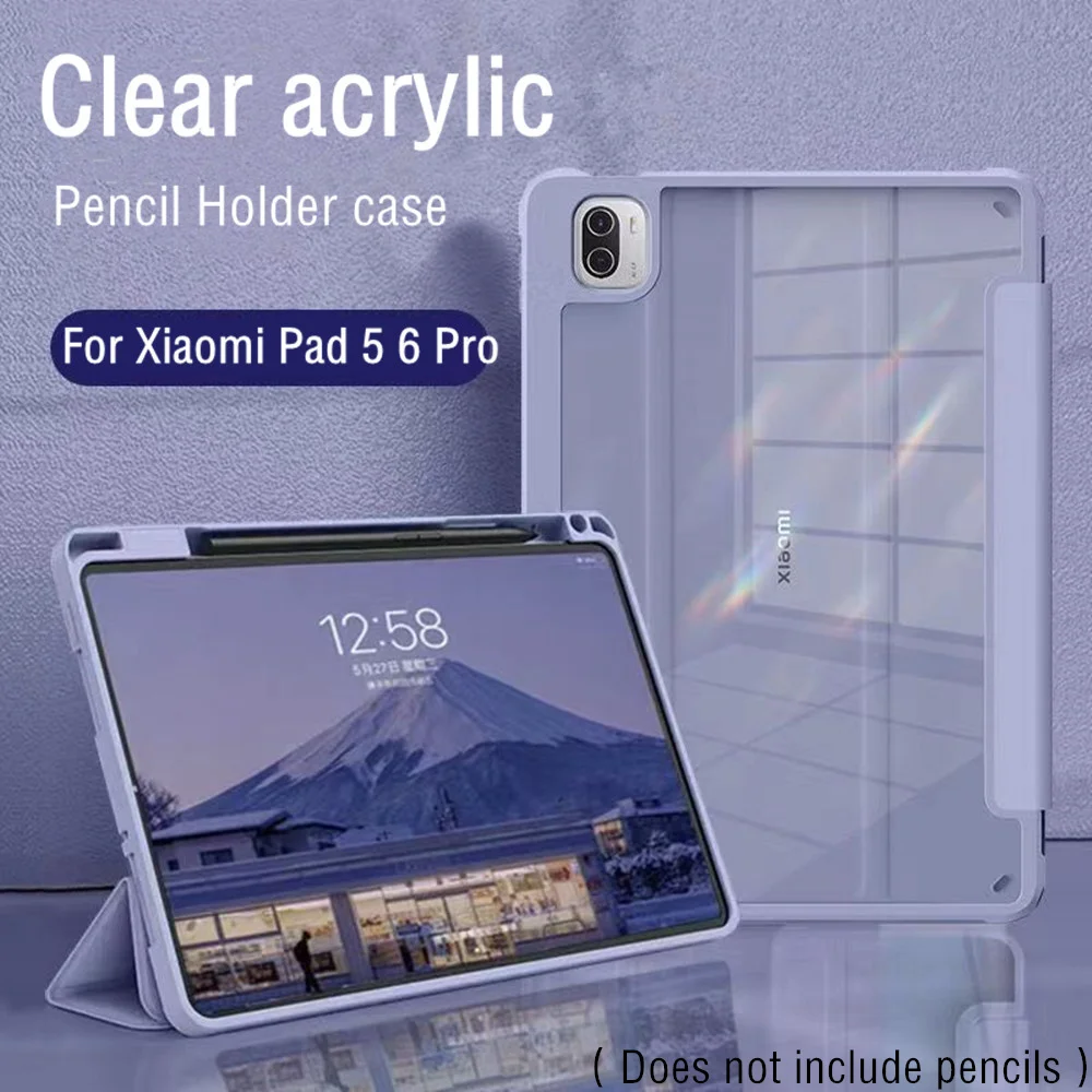 

Case For Tablet Xiaomi Pad 5 6 Pro Redmi Pad 10.6 PC Pencil Holder Hard Cover For MI Pad 6 11 inch with Auto Sleep / Wake Case