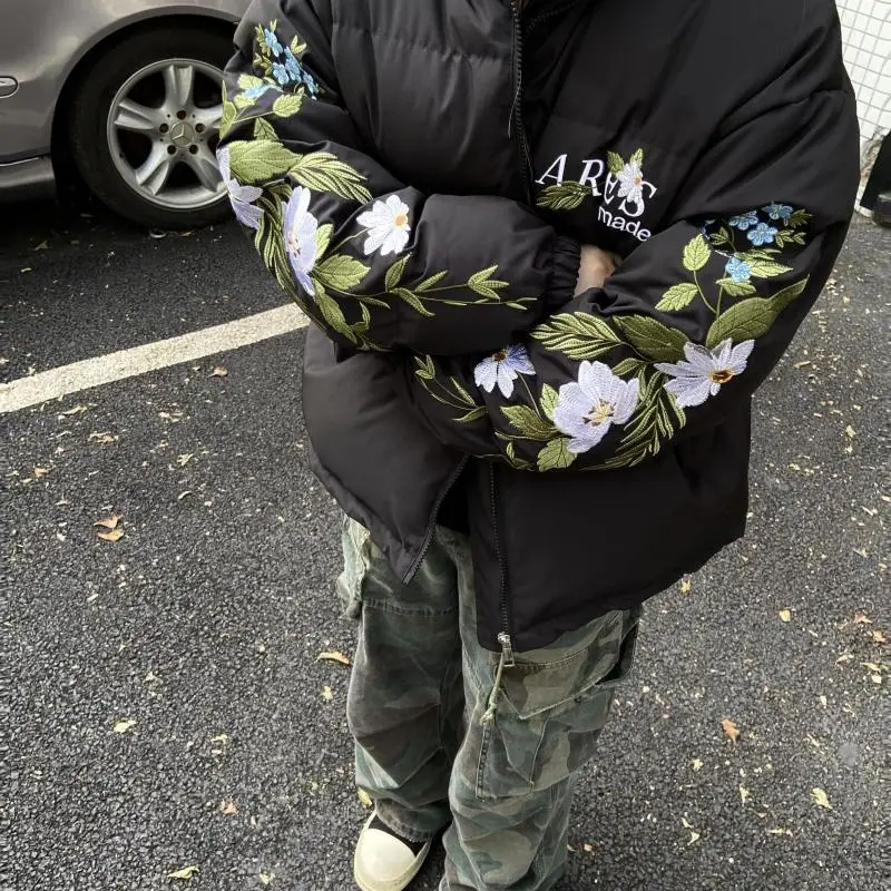 Y2K модная американская новая повязка на руку с цветочной вышивкой и