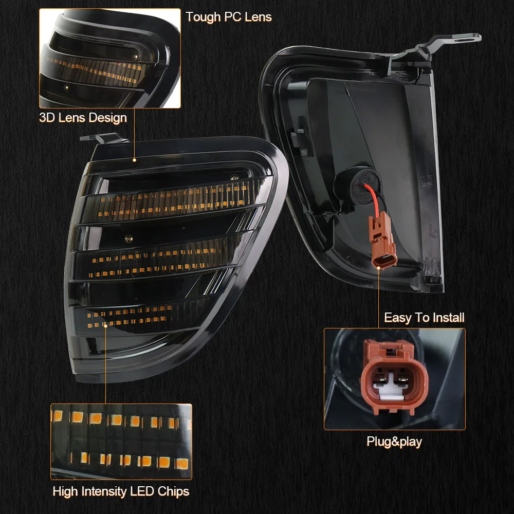 POVTOR светодиодный боковой габаритный фонарь передний угловой парковочный для Tacoma