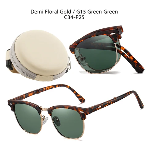Складные поляризационные солнцезащитные очки HD для мужчин и женщин, дизайнерские Клубные брендовые складные солнцезащитные очки для вождения, Прямая поставка