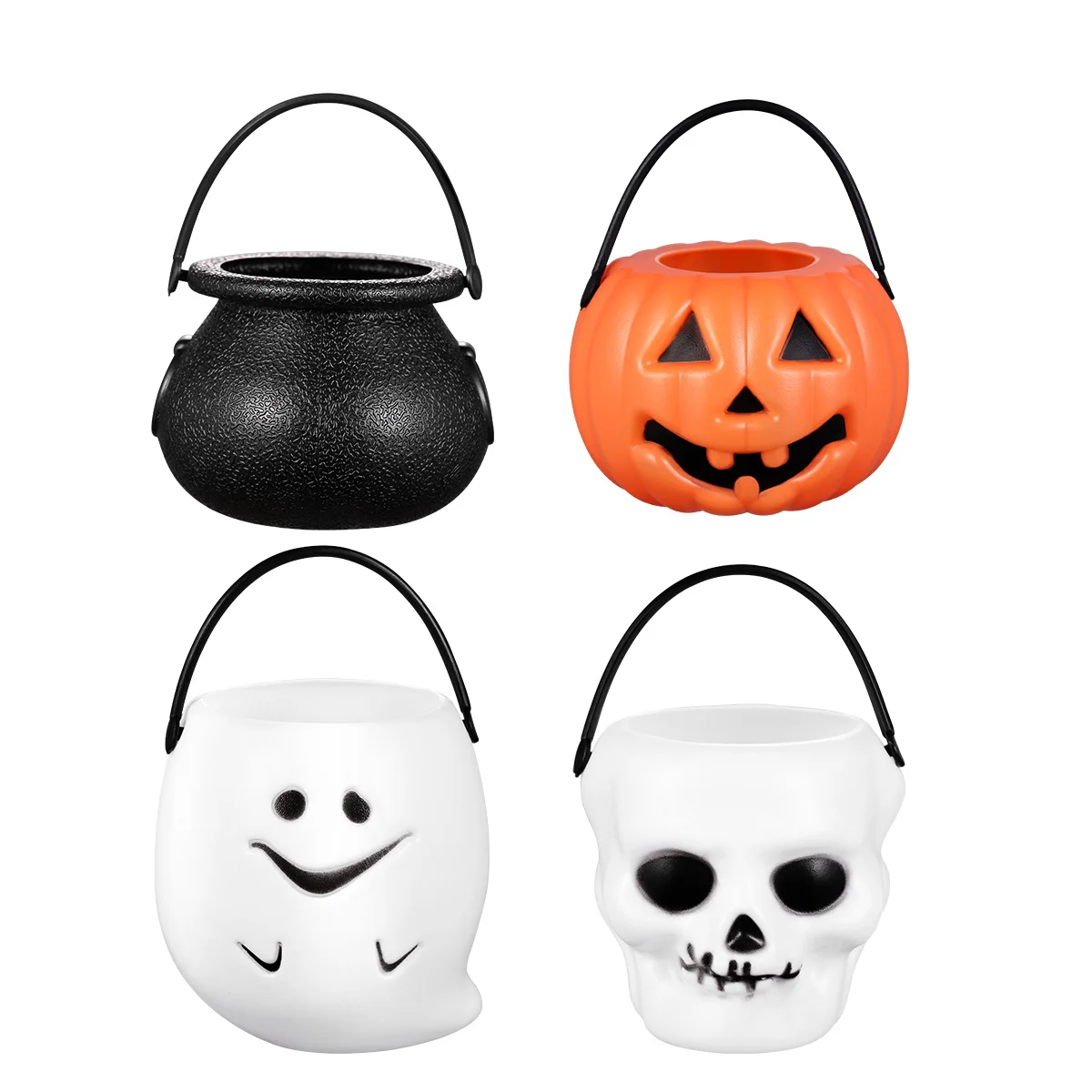 

Cabilock 12pcs Halloween Candy Buckets Trick Or Treat Candy Pots Snack Buckets Party Favors Holder Witch cauldron