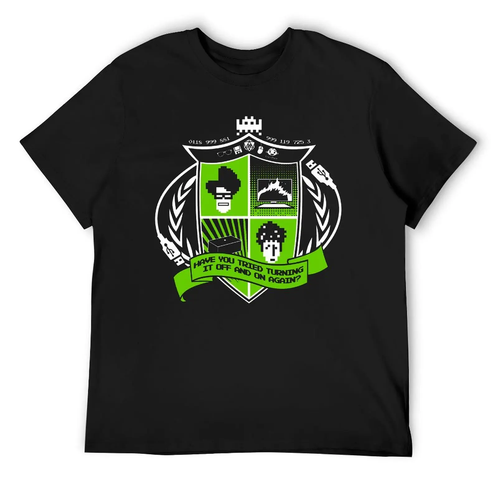The IT толпа Crest Essential for Top Tee Милая футболка свежее движение юмор соревнование по