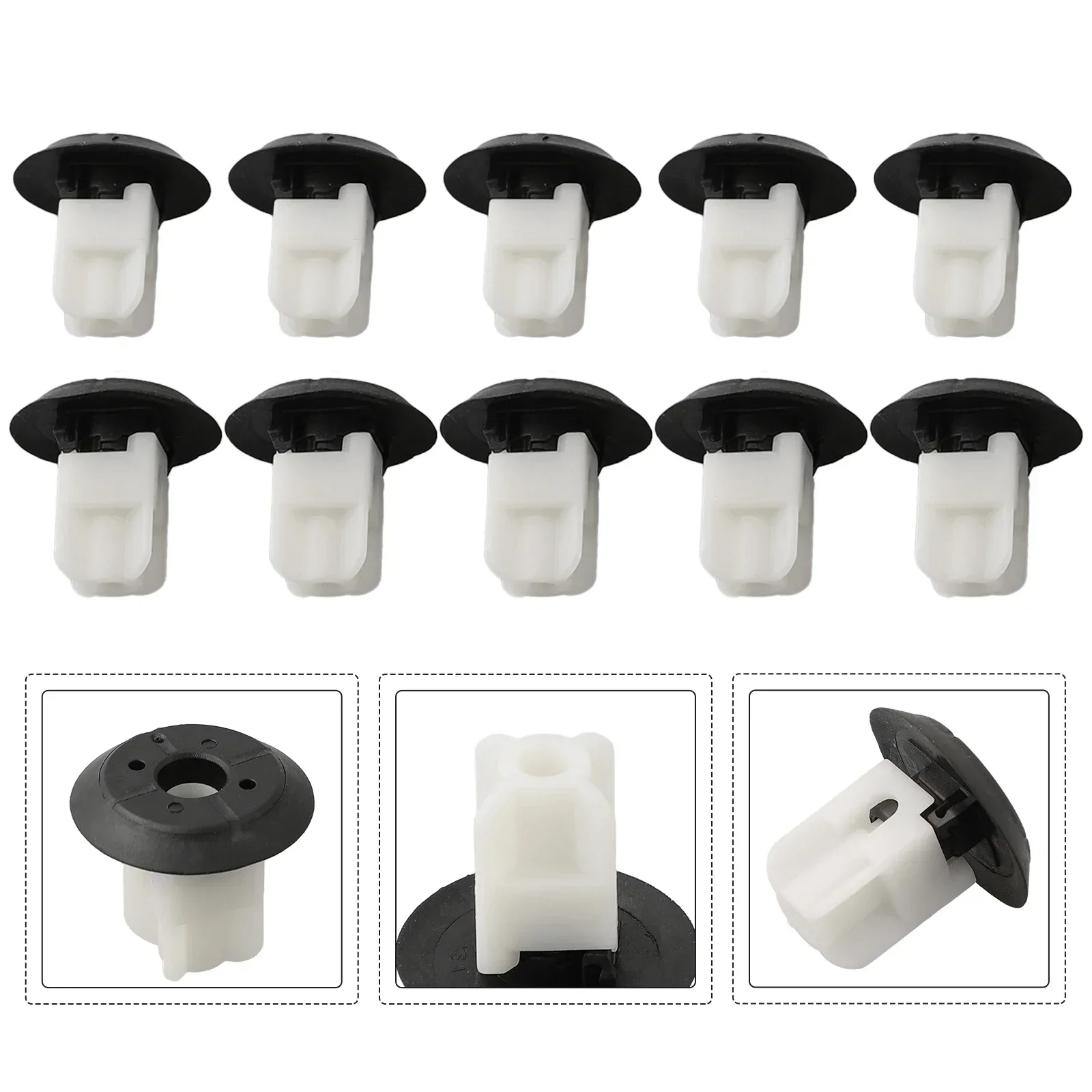 Для BMW 07147265039 Фиксированный зажим Черный Белый 10 шт. Пластик 23 5 мм 20 1