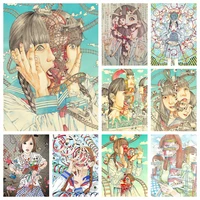 shintaro kago comic full diamond painting accessories japanese horror anime cross stitch embroidery picture mosaic bedroom decor