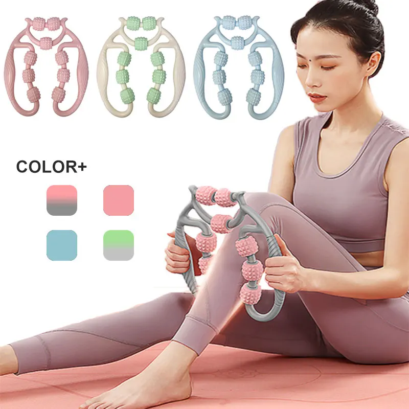 

Sports Massage Roller Muscle Relaxation Calf Ring Clip Leg Meridian Relax Muscles Yoga Pilates Exercise Gym Home Workout Women