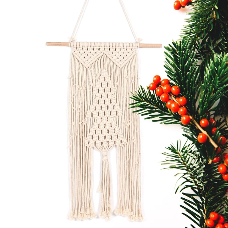 Акция! Макраме настенное художественное плетение Рождественская елка узор Бохо
