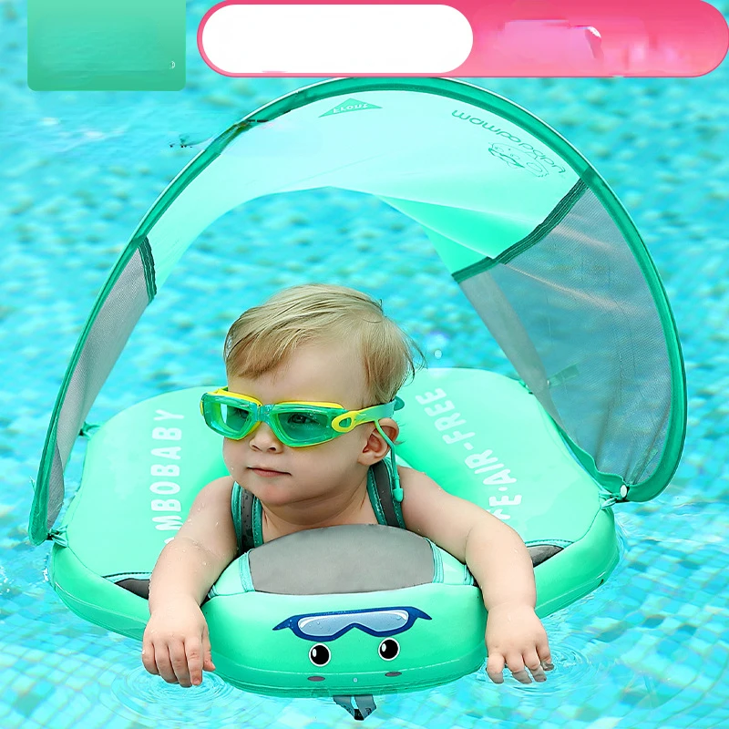 

Children's Summer Swimming Accessories Newborn Infants Water Toys Inflatable Lap with Sunshade Swimming Pool Water Park Water