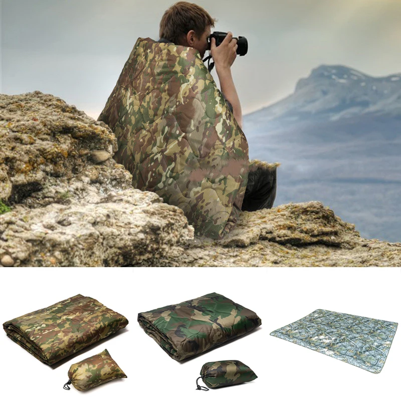 

Emergency Blanket Outdoor Survive First Aid Camouflage Thermal Blanket Camping Quilt Portable Camp Accessories Windproof Hot