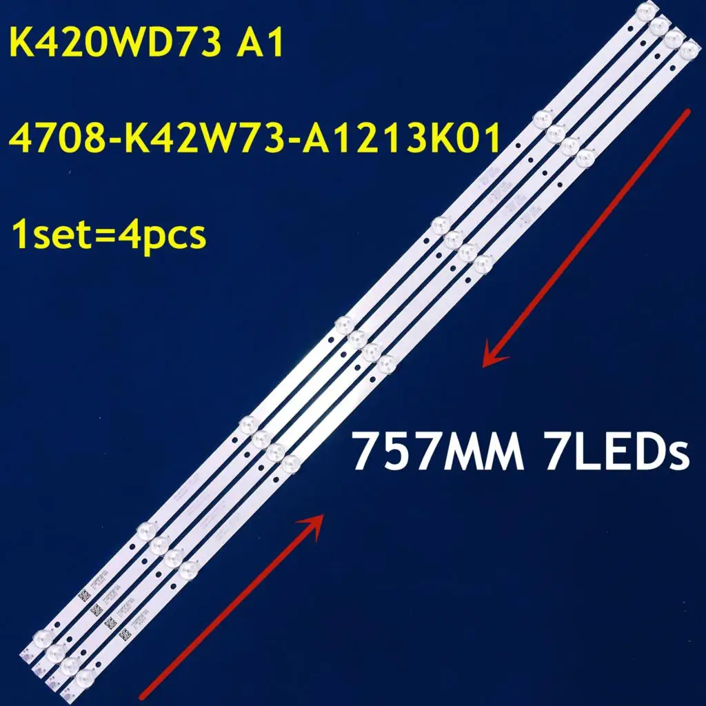 

1 комплект = 4 шт., Светодиодная лента для подсветки LE42E6850 LE42E1900 42PFF5201/T3, полоса K420WD73 A1 4708-K42W73-A1213K01 K420UDB