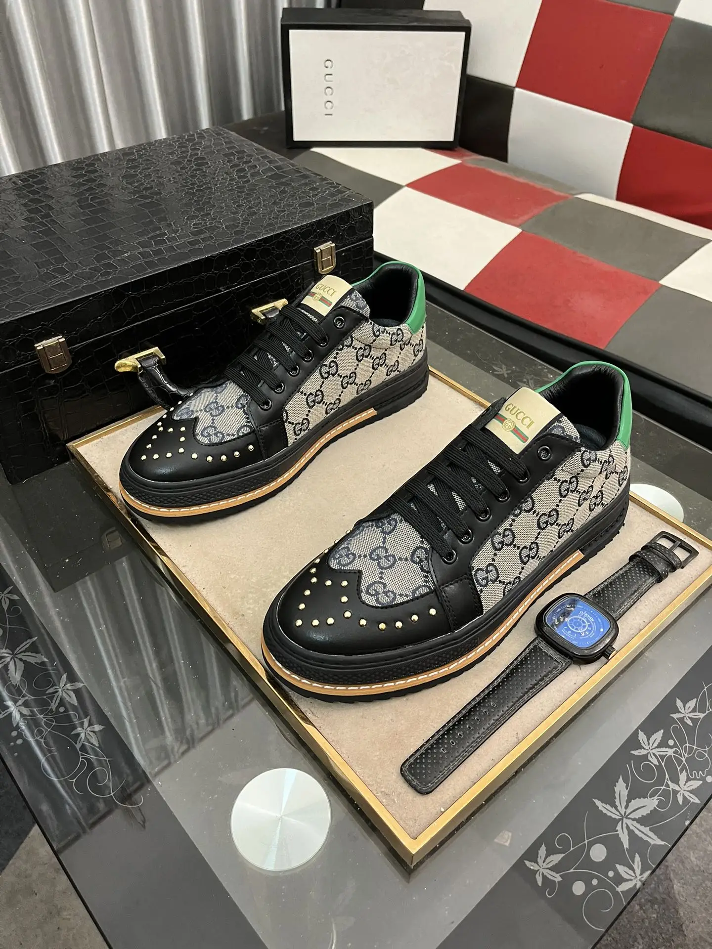 Кроссовки Gucci Повседневная обувь дышащий Износостойкий Сейсмостойкий кроссовки