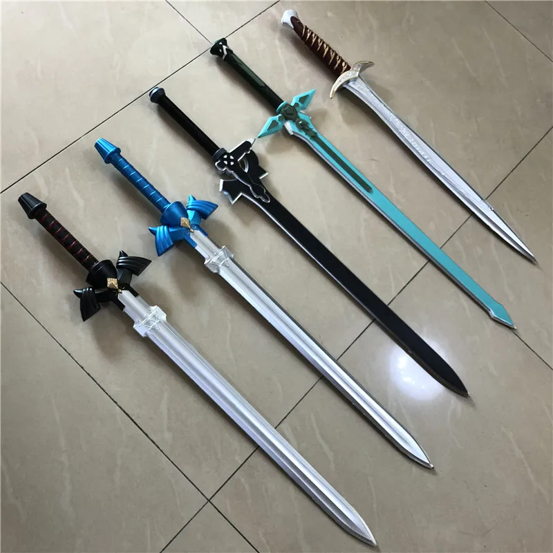 Espada de Cosplay de 80cm 1:1, espada azul y negra de SkySword y SAO Elucidator/Espada Repulser oscura y espada de los elfos,