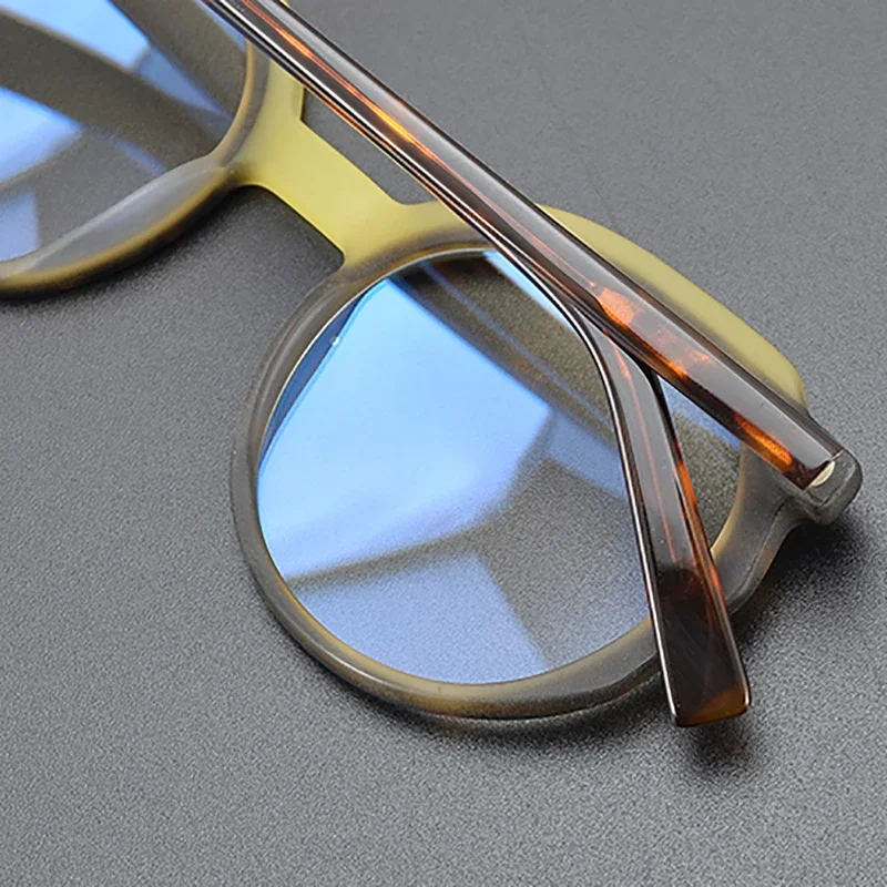 Модная овальная оправа для очков из ацетатного волокна индивидуальная Мужская