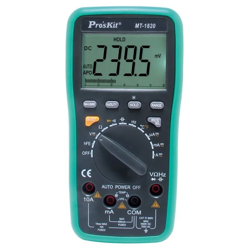 ProsKit MT-1820 high-precision automatic range intelligent anti-burning dual digital display multimeter multi-purpose multimeter
