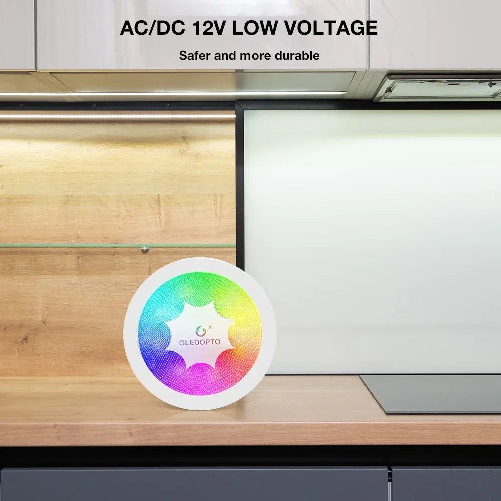 Светодиодный прожектор Gledopto Zigbee RGBCCT светодиодный лампа 12 В MR16 4 Вт Pro для спальни