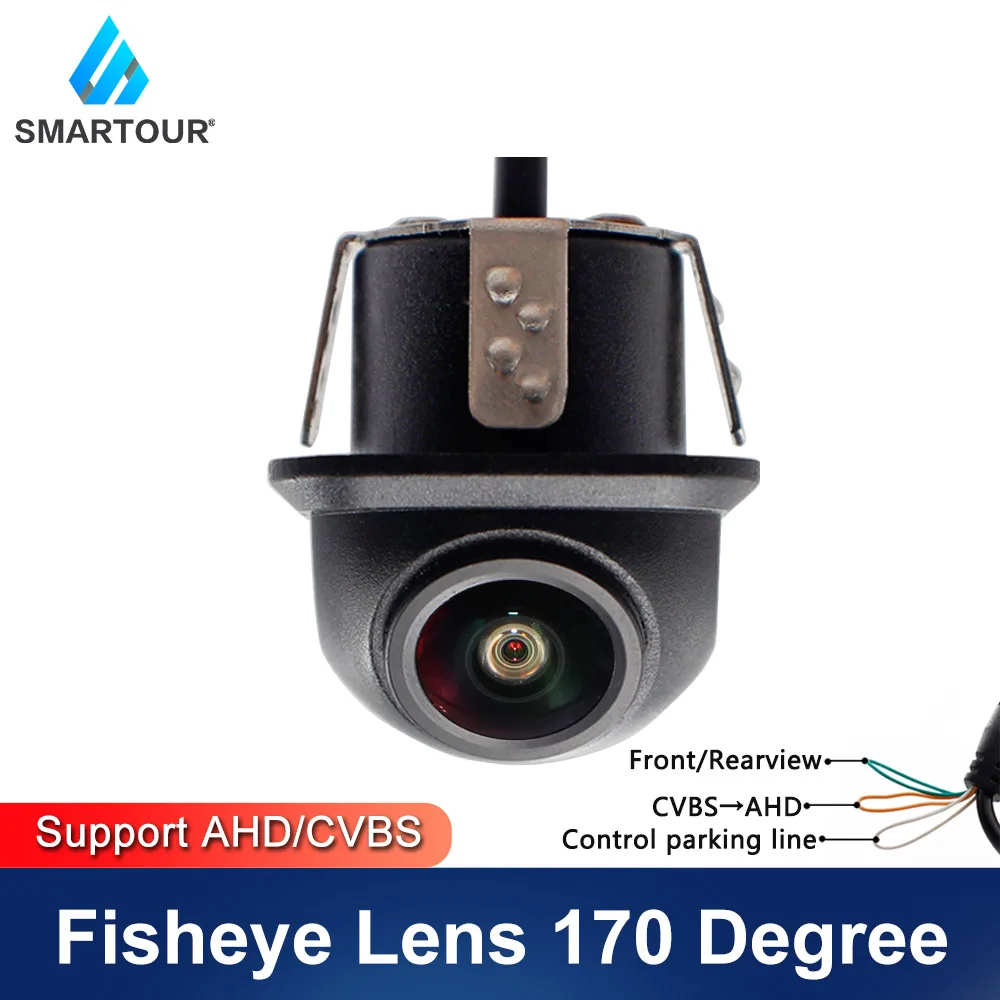 

SMARTOUR 1280*720P Night Vision Fisheye Lens Vehicle Reverse Backup Rear View AHD CVBS Camera For All Android DVD Monitor