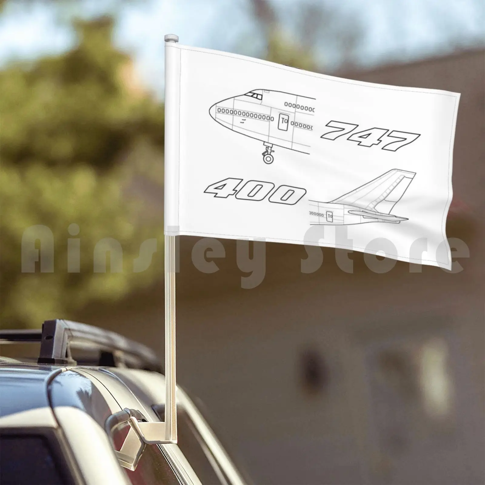 Boeing 747-400 Details Outdoor Decor Flag Car Detail Airbus 747 Vintage Aviation History Old Plane Avi8tor |