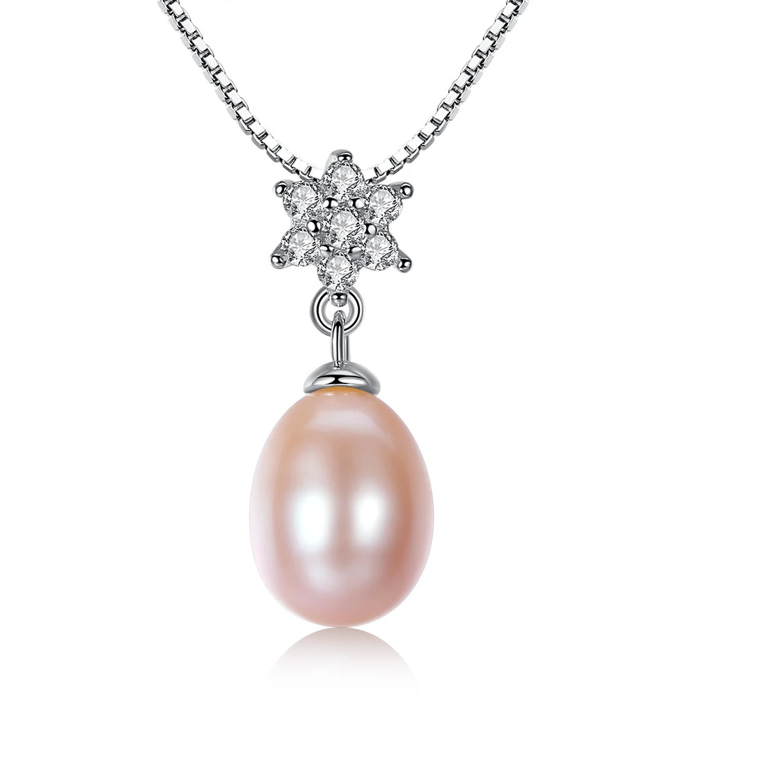 

AAAA Genuine Freshwater Pearl Pendants 8-9mm 925 Sterling Silver Necklace For Women Wholesale Small Size Natural Pearl Jewelry