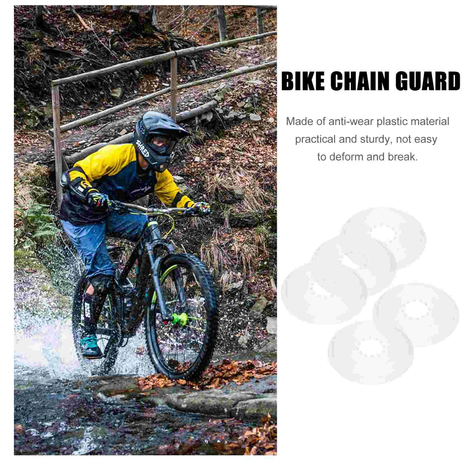 5 шт. прозрачный чехол для маховика велосипеда пластиковый спиц колеса защита