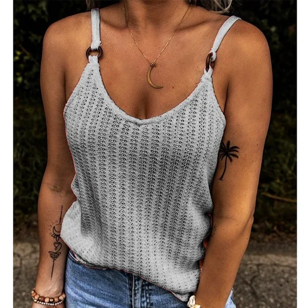 

Y2k Top Women 2023 New Spring/Summer Fashion Sexy Solid Color Casual Splicing Double Suspenders Blouse Commuter Tees
