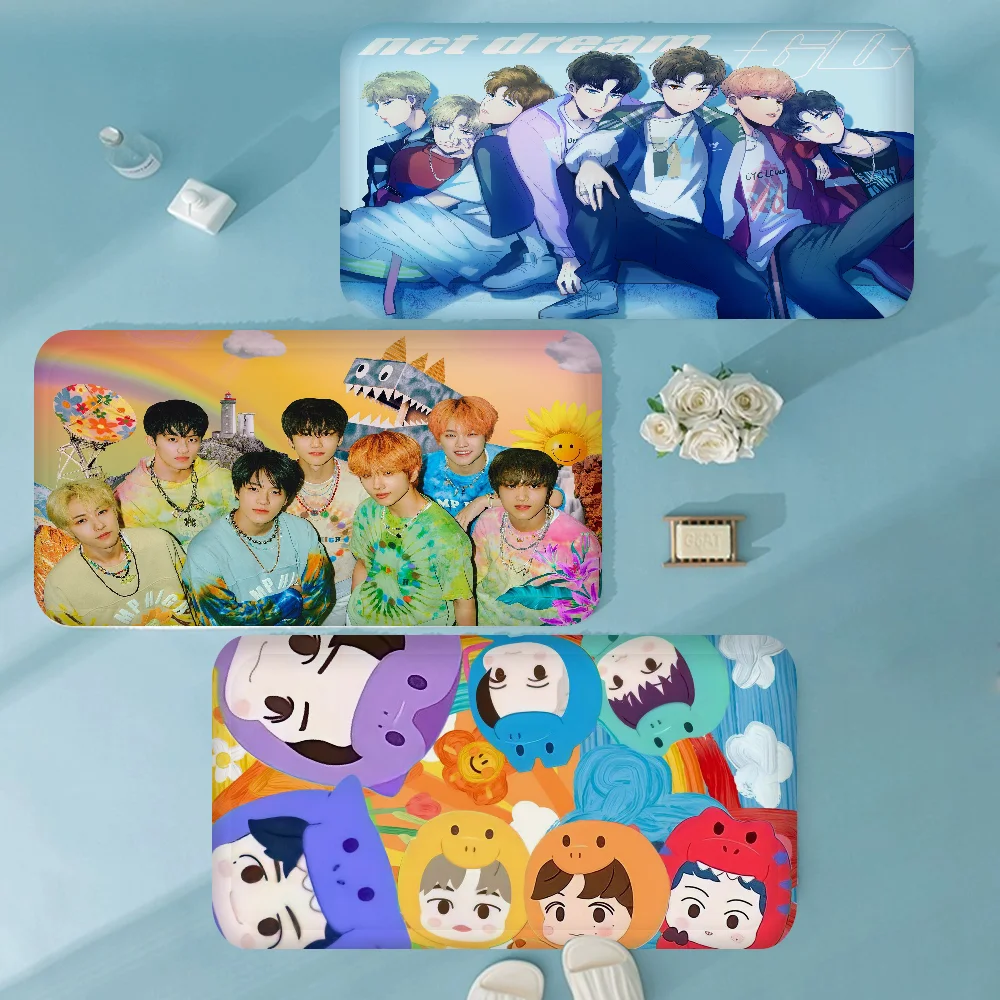 N-NCT DREAM Hallway Carpet Non-Slip Laundry Room Mat Decor Balcony Child Living Toilet Rug