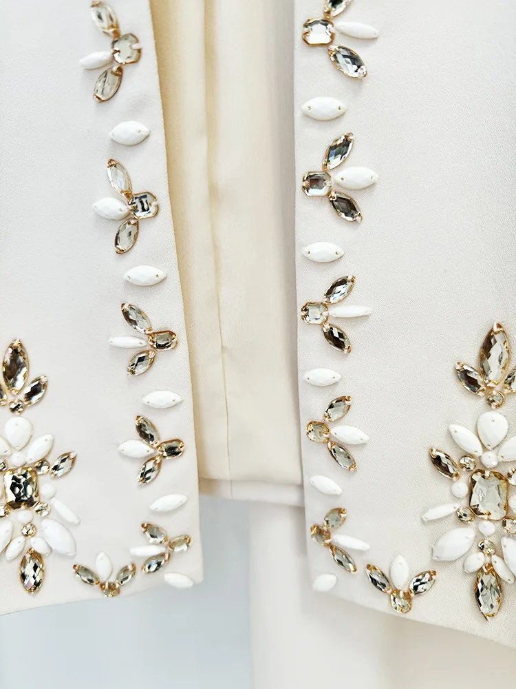 Роскошный кардиган с бисером и кристаллами куртка пальто длинные юбки-карандаш