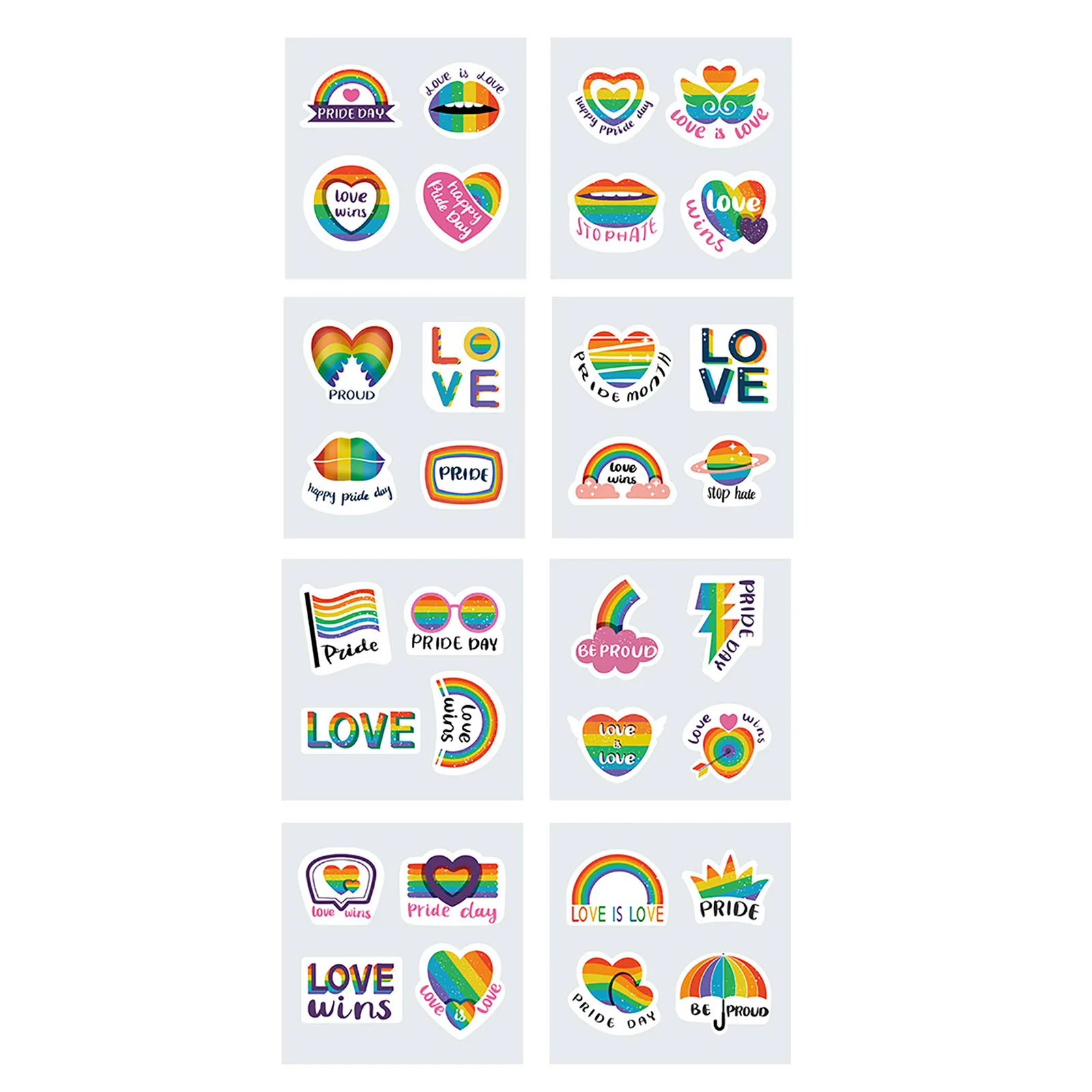 

32 PCS LGBTQ Pride Sticker 32pcs Gay Love LGBT Pride Car Bumper Stickers Waterproof Decal For Bumper Laptop Helmets Water Bottle