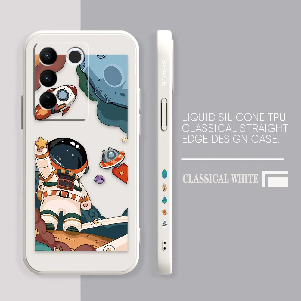Case For VIVO S5 S6 S7 S9 S9E S10 S12 S15 S16 S16E V19 V20 V21 V23 V25 V27 PRO 5G Case Funda Cqoue Shell Space Astronaut GALAXY