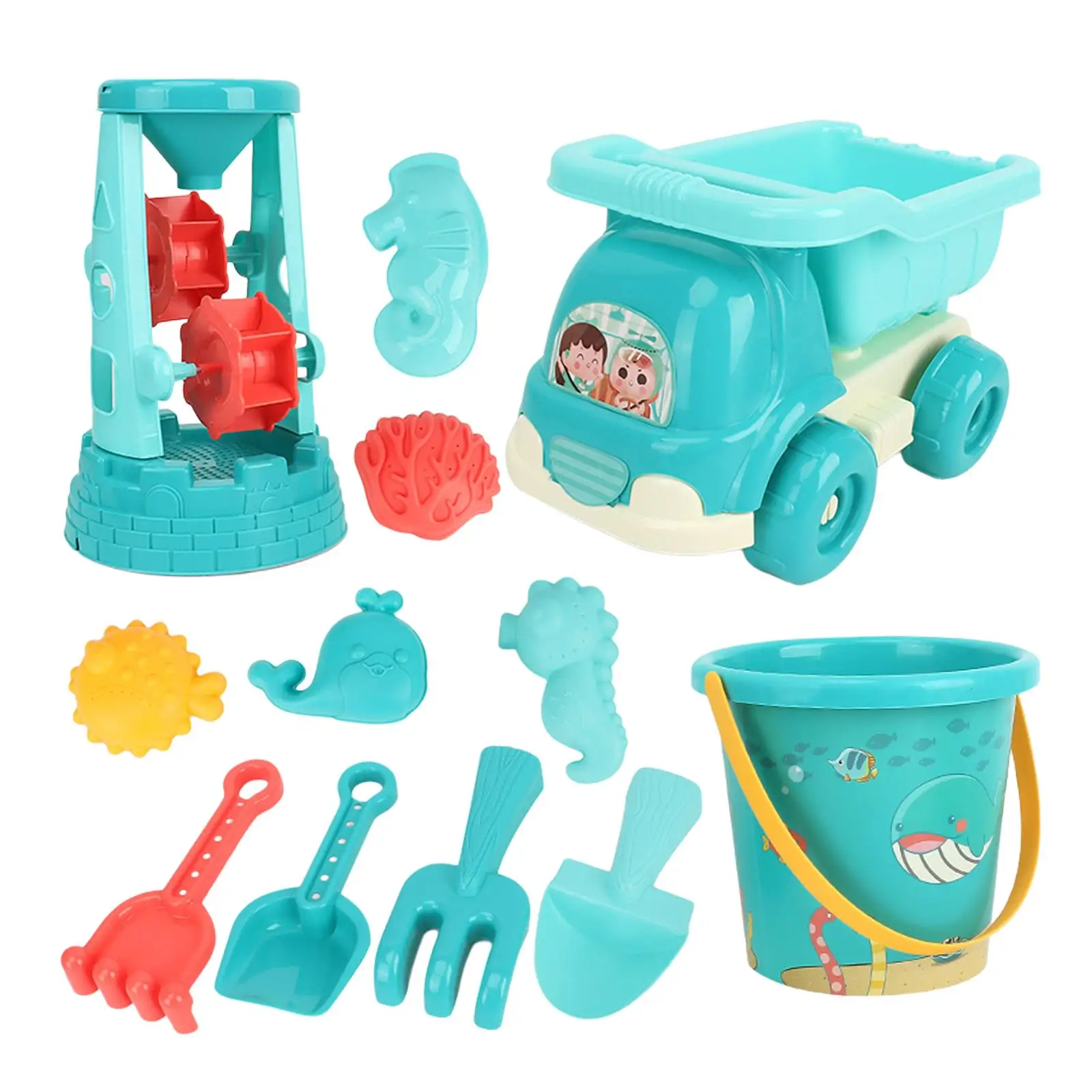 

Sand Toy Set, Beach Sand Toy, 13x Learning and Educational Beach Toys, Beach
