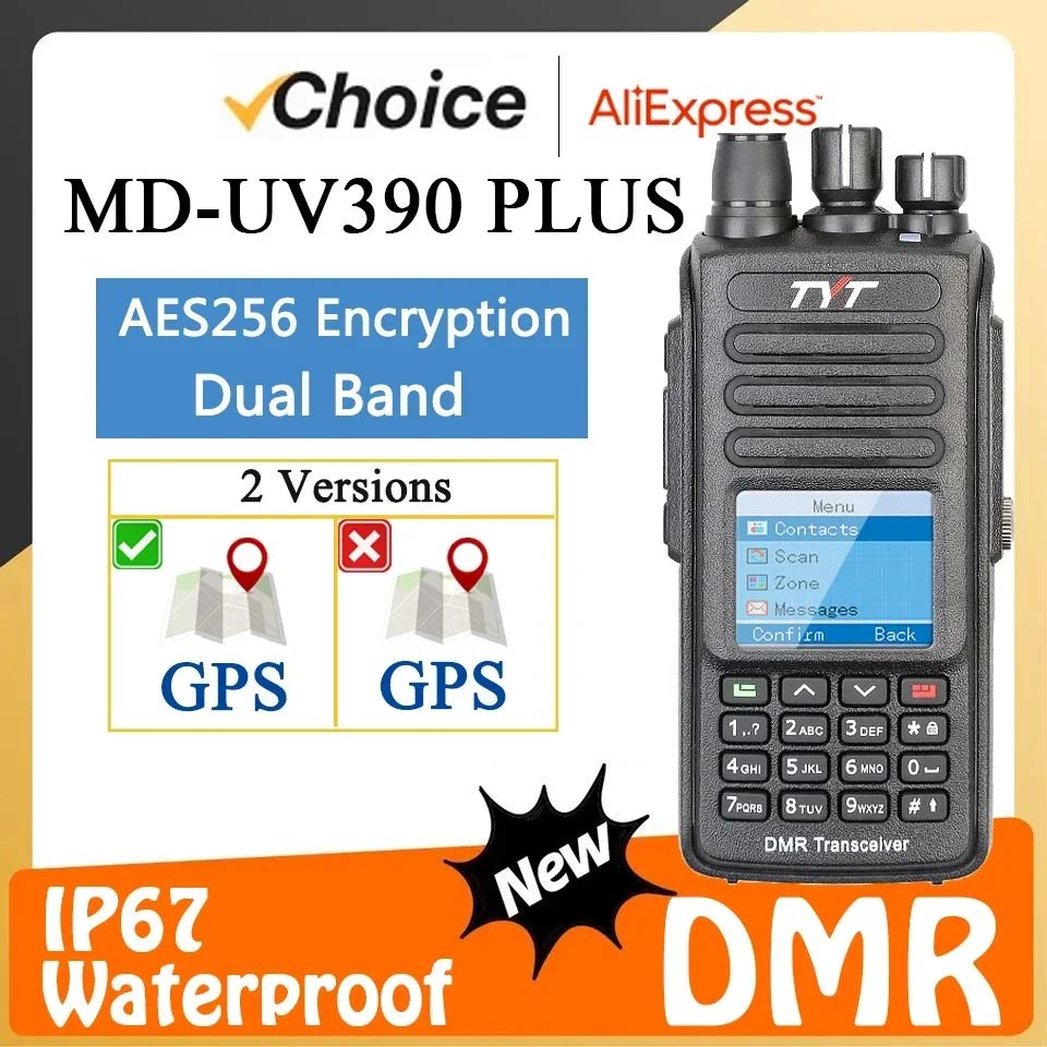 RONGYIN MD-UV390 Plus Портативная двусторонняя радиостанция 10 Вт высокой мощности с