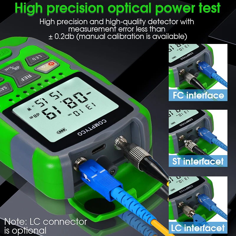 Mini Fiber Optical Power Meter AUA-MC5/MC7 Fiber Optical Cable Tester -70+10dbm or -50+26dbm
