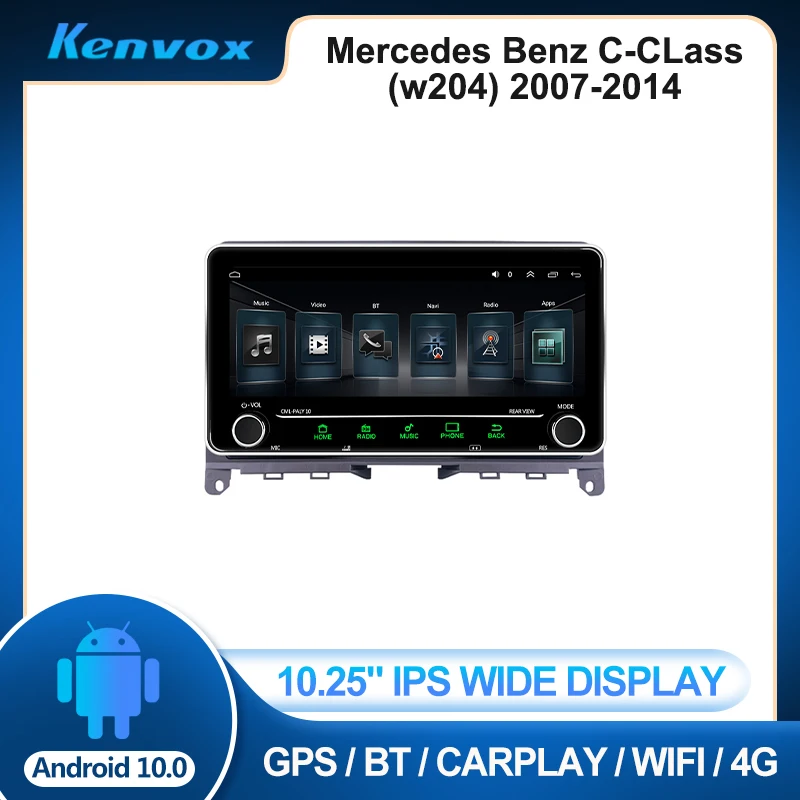 

Автомагнитола 2 din, 10,25 дюйма, IPS, Android, для Mercedes Benz C-CLass(w204) 07-14, мультимедиа, GPS-навигация, Авторадио, головное устройство с видео