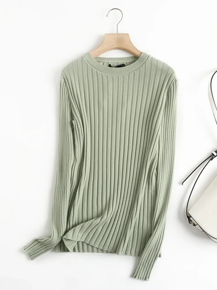 

NEW2023 Tangada Women 2022 Fashion Green Twist Woolen Knitted Sweater Jumper O Neck Female Pullovers Chic Tops 6D123