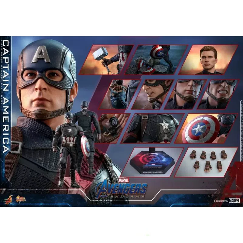 

In Stock HotToys MMS536 Captain America Avengers 4 Endgame Marvel Action Figure Toy Gift Model Collection Hobbies