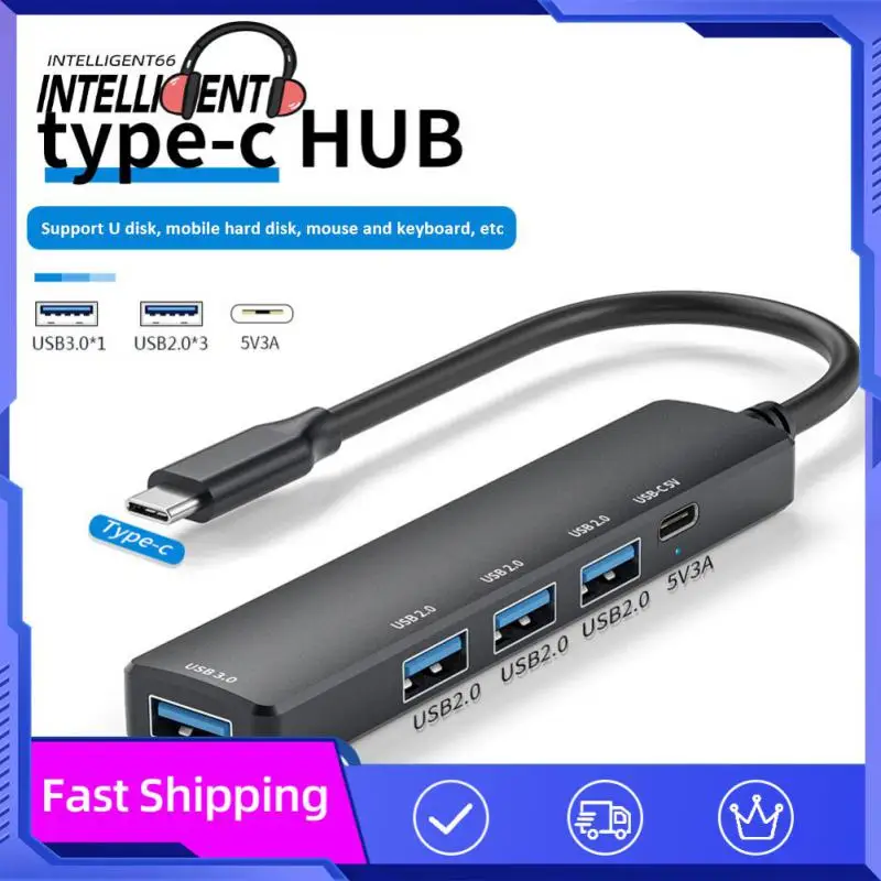 

5 Ports 4k HDMI-compatible Adapter Splitter Type C HDMI-compatible Usb Hub Hdtv 4k Adapter For 10 Ps5 Type C Hub 18cm