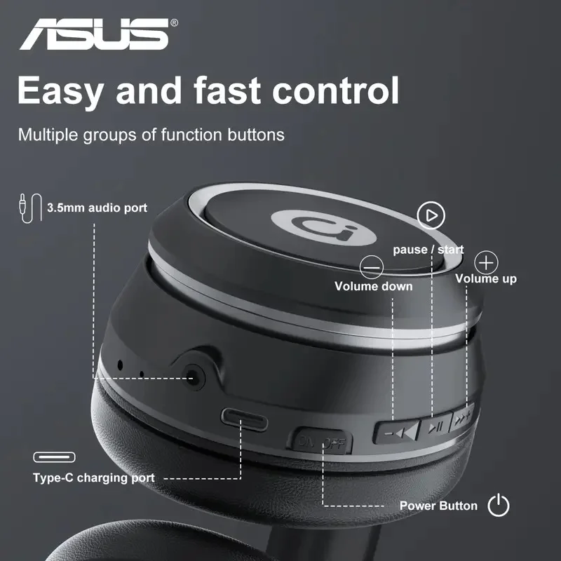 Беспроводные наушники ASUS AS-D96 с микрофоном игровой режим HD вызова низкая задержка
