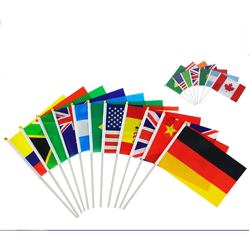 

Флаг машущий для 32 фанатов, флаг 14*21 см, маленький флаг 20*28 см, ручной машущий флаг