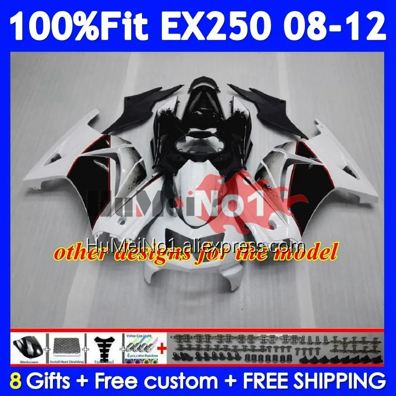 Боди для KAWASAKI NINJA EX250 EX 250 R 250R 2008 2009 2010 2011 матовый красный 2012 232No.83 EX250R EX-250 08 09 10 11 12