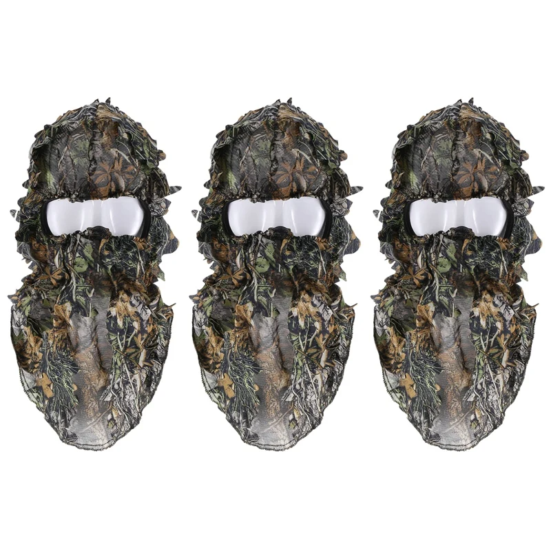 

Камуфляжная охотничья 3d-маска с листьями и капюшоном для улицы охоты рыбалки головной убор камуфляжная шляпа