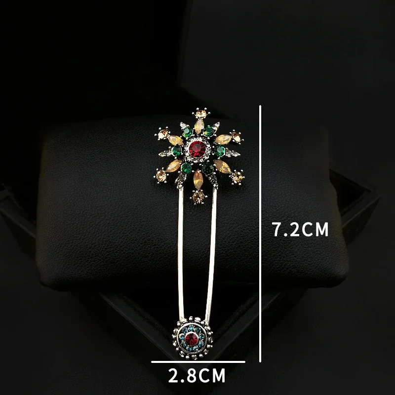 870 брошь изысканная пряжка для шаль Большая Булавка в форме цветка корсаж костюма