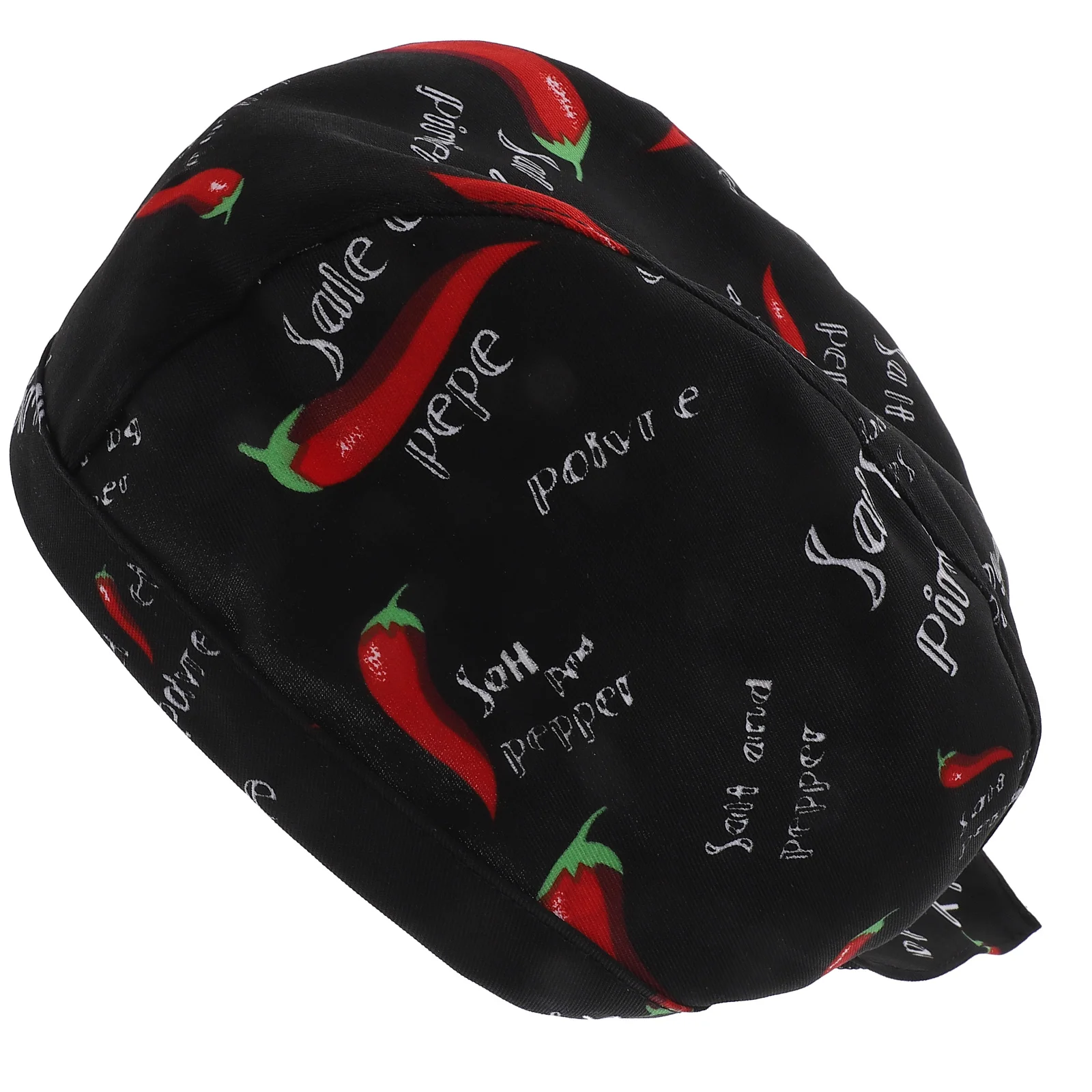 

Unisex Working Hat Hat Cotton Scrub Cap with Adjustable Sweatband Chili Printed Hat Chef Hat for Men