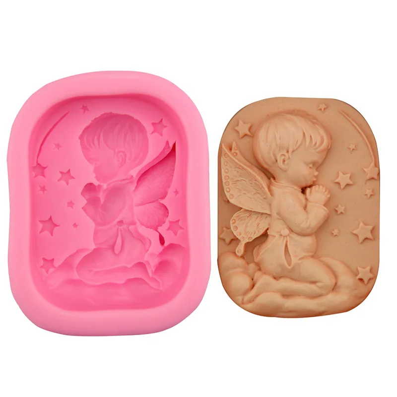 

DIY Baking Tool 3D Little Angel Wish Prayer Silicone Sugar Cake Chocolate Mold