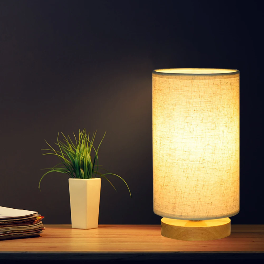 

Nordic Solid Wood LED Table Lamp Living Room Bedroom Study Reading Home Decor Atmosphere Bedside Lights