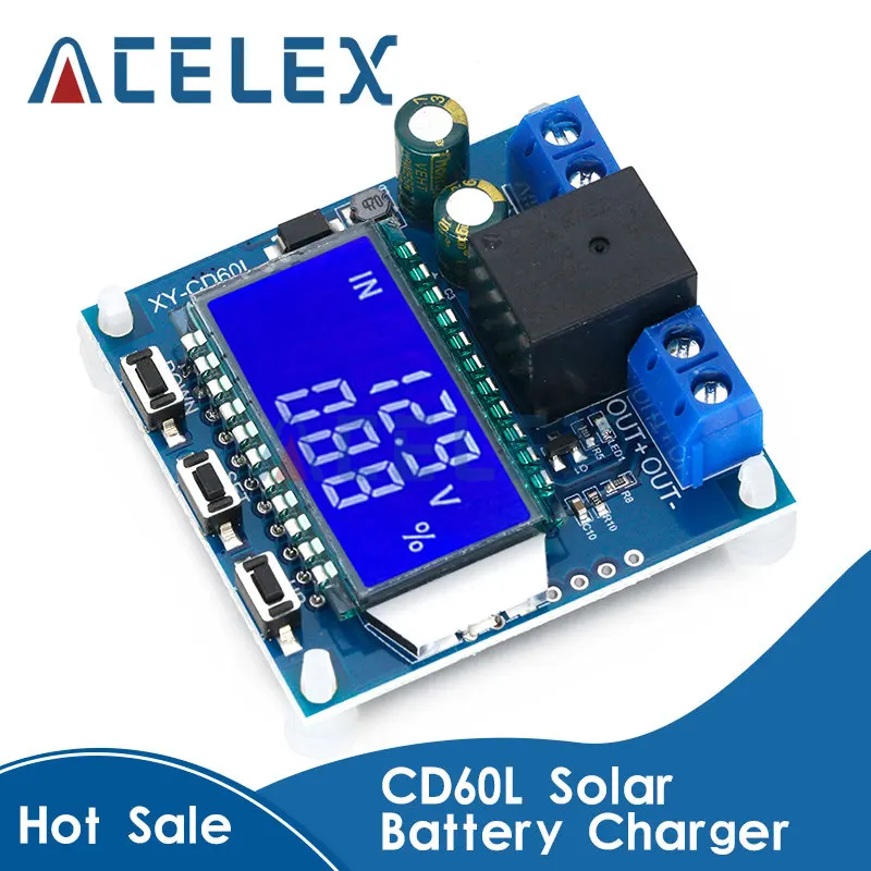 CD60L Solar Battery Charger Controller 12V 24V 48V Charging Discharge Control Module Under voltage Current protector Board