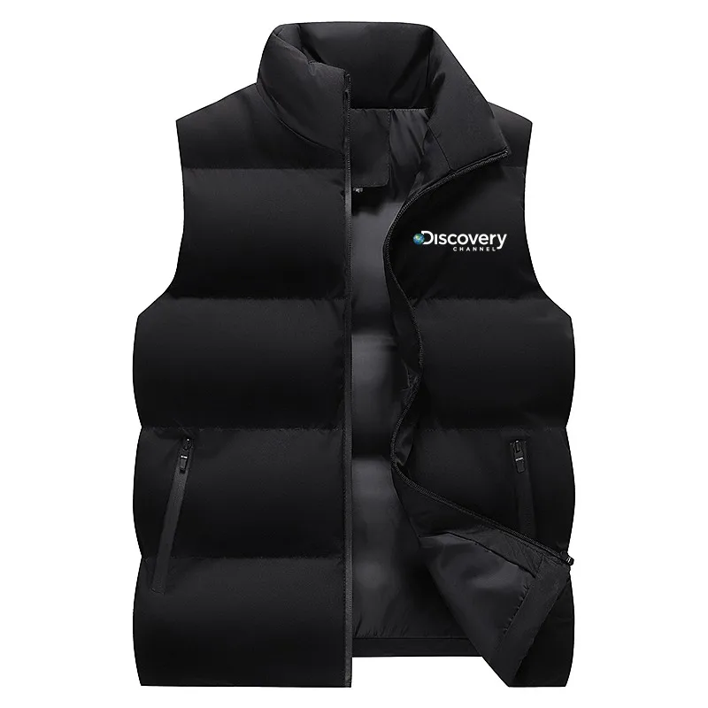 Discovery Channel Casual Zip-Up Casual Vest Outdoor Climbing Hiking Coat Men's Warm Sleeveless Jacket Autumn/Winter