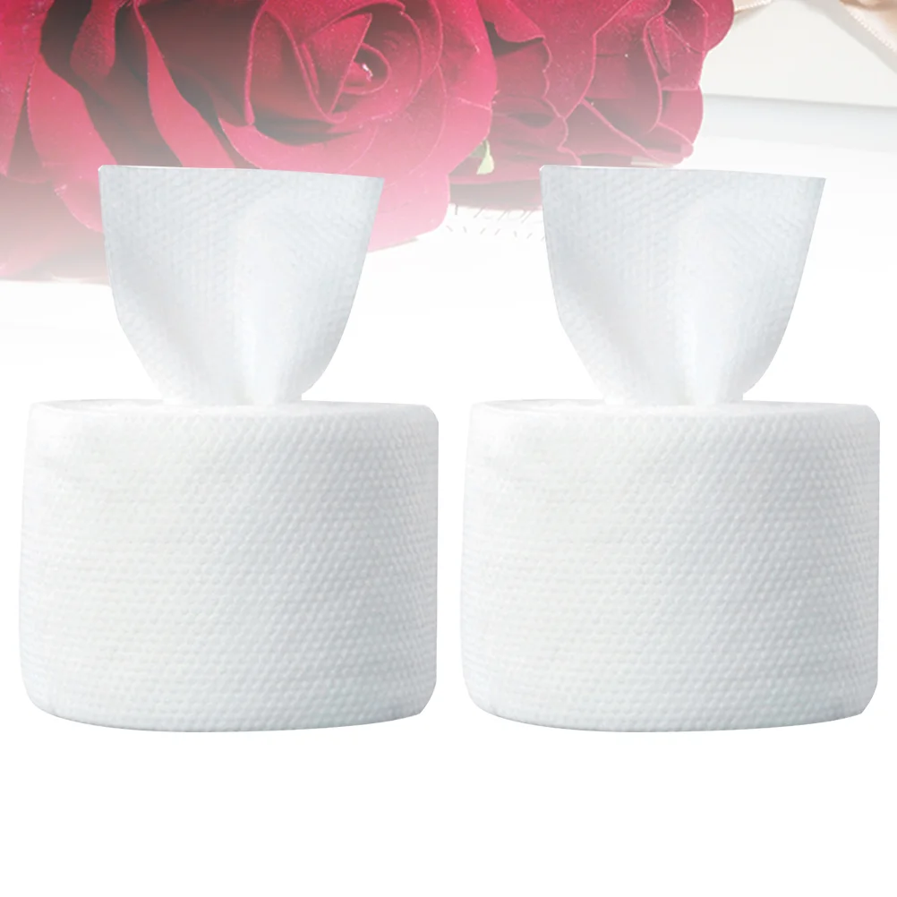 

2 Rolls of Face Washing Towels Cotton Wet and Dry Use Washcloth Facial Tissue Makeup Remover Towel Face Towel