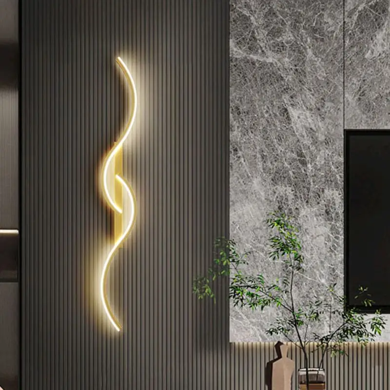 Modern LED Wall Lamp Long wall Light Personality Decor Bedroom Bedside Backdrop Sconce Living Room Reading Decoration Home Light