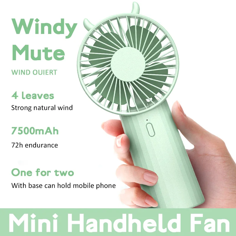 

Mini Handheld Fan Large Capacity USB Charging Portable Small Fan Student Dormitory Rechargeable Pocket Cooling Home Outdoor Tool